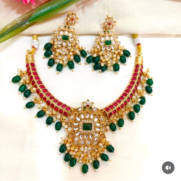 Exclusive Kundan Ruby & Green Choker Set 