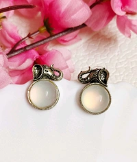 Oxidised Elephant Studs  - Red