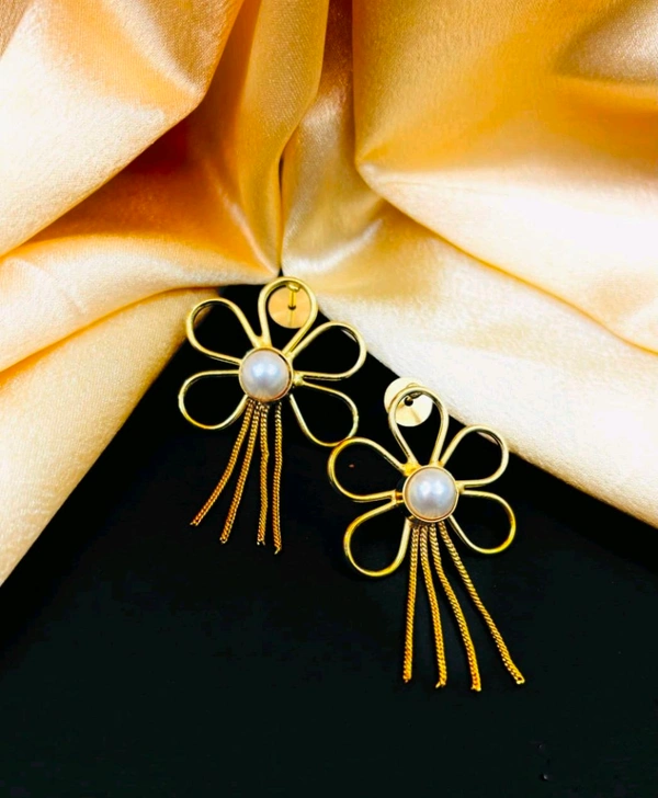 Exclusive Premium Quality Brass Floral Earrings 