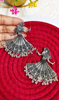 Navratri Editions Oxidised Garba Earrings 