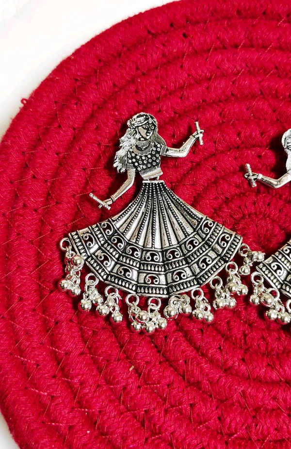 Navratri Editions Oxidised Garba Earrings 