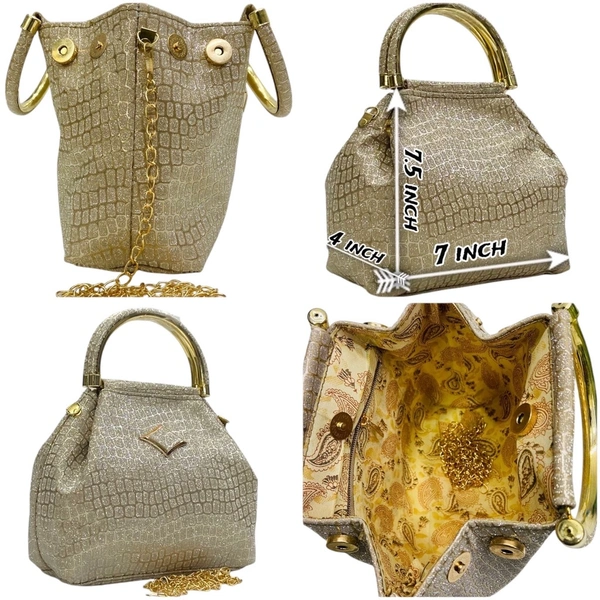 5 Magnetic Festive  Party Sling Bag - Rose gold