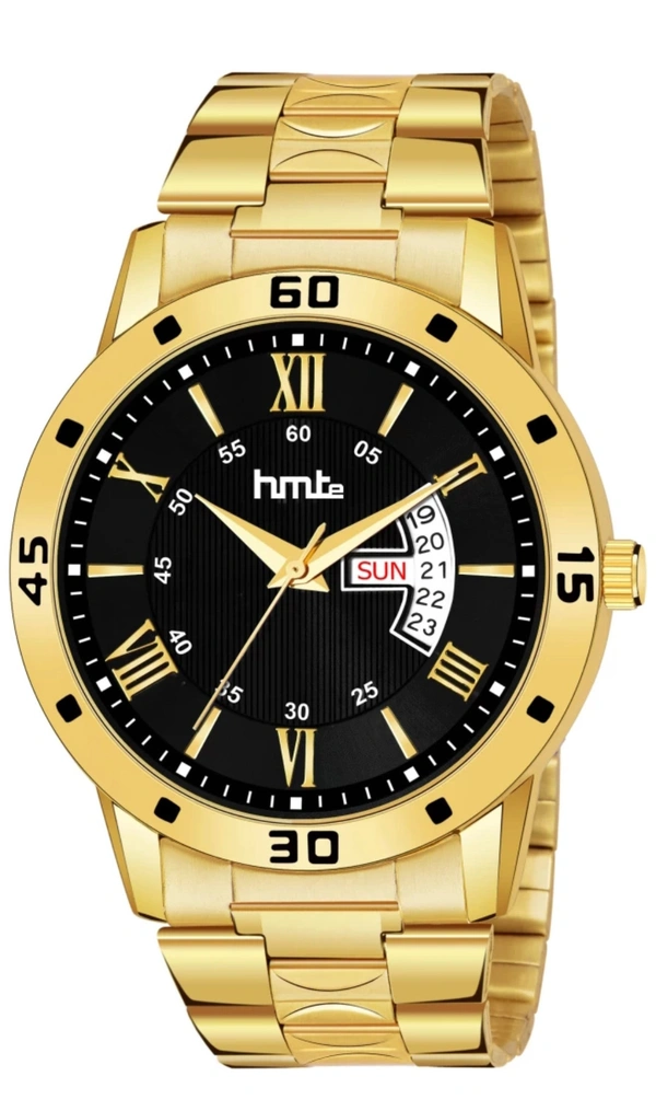 Chepest Price Mart  Gold Watch For Man - Web Orange