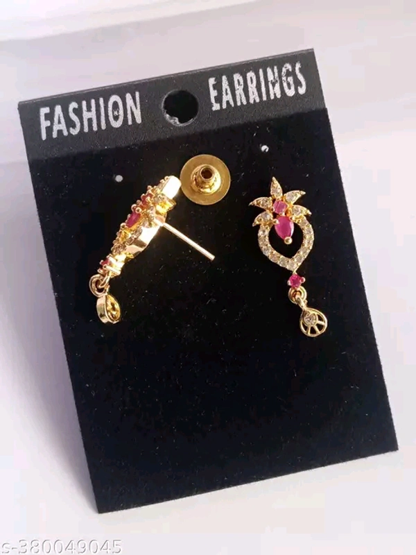 Shiny Gold  Combo Nice Design ToPs Earring  - Gold, Free