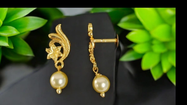 Shiny Gold Handmade Earring  - Gold, Gold plating, Free
