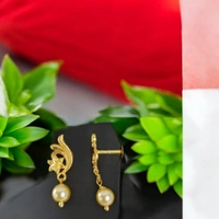 Shiny Gold Handmade Earring  - Gold, Gold plating, Free