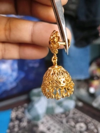 Shiny Gold  Jhumka for Women and girls  - Gold Plating, Meenakari