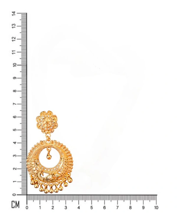 Shiny Gold  Golden Peacock Earrings Chand Bali  - Pirate Gold, Gold Plating, Free