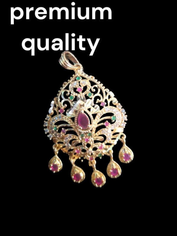 Shiny Gold  premium quality pendant  - Gold, free, American Dimond