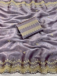 Catalog Name: *Fancy Saree*

M B C PRESENTS

Beautiful Collection With Amazing Colours

L F - 768

Col - 3

Saree :- Pure soft zimmy choo Chiffon silk sarees with amazing 3MM sequence work

Blouse:- Paired WITH ZIMMI CHOO CHIFFON SILK ALL OVER WORK 

Saree cut - 5.50
Blouse - .90 cmts

Brand Name: *Angel fashion *

_*Free Shipping! COD Available!  - Free