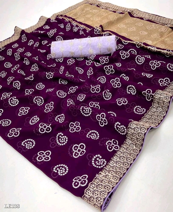 Catalog Name: *New Launching Super Hit Collection Beautiful Designer Saree*

New Launching super hit collection Beautiful Designer Saree 

 SAREE FABRIC  *FOX GEORGETTE BLOOMING  AND HAVI CONTRAST  WORK & HAVI CODING SEQUENCE  LESS BORDER WHITE KOMAN COLOUR  PRINT WHITE  -BOX PALLU  SAREE   SAREE CUT 5.5*

 BLOUSE FABRIC  *HAVI MONO BANGLORI SILK AND FRANT &  - Free