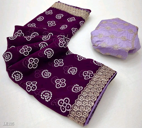 Catalog Name: *New Launching Super Hit Collection Beautiful Designer Saree*

New Launching super hit collection Beautiful Designer Saree 

 SAREE FABRIC  *FOX GEORGETTE BLOOMING  AND HAVI CONTRAST  WORK & HAVI CODING SEQUENCE  LESS BORDER WHITE KOMAN COLOUR  PRINT WHITE  -BOX PALLU  SAREE   SAREE CUT 5.5*

 BLOUSE FABRIC  *HAVI MONO BANGLORI SILK AND FRANT &  - Free