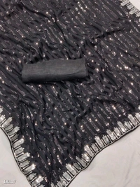 Catalog Name: *Black Heavy Party Wear Sequence Work Saree*

*Presenting you most beautiful seqwance saree collection * 

👇 Fabric details 👇

🛑SAREE FABRIC- Georgette 
🛑SAREE LENGTH- 5.50 Mtr  
🛑SAREE WORK-  Sequence 🪡 work with  Sequence lace 

🛑BLOUSE FABRIC- Heavy mono silk

Classic and elegant, this saree will be a perfect addition to your ethnic wardrobe, offerin - Free