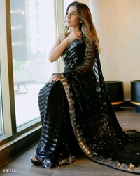 Catalog Name: *Black Heavy Party Wear Sequence Work Saree*

*Presenting you most beautiful seqwance saree collection * 

👇 Fabric details 👇

🛑SAREE FABRIC- Georgette 
🛑SAREE LENGTH- 5.50 Mtr  
🛑SAREE WORK-  Sequence 🪡 work with  Sequence lace 

🛑BLOUSE FABRIC- Heavy mono silk

Classic and elegant, this saree will be a perfect addition to your ethnic wardrobe, offerin - Free