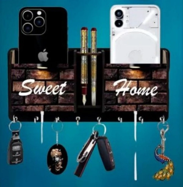 Wooden Key Holder  - Brown, Ridhee Siddhi
