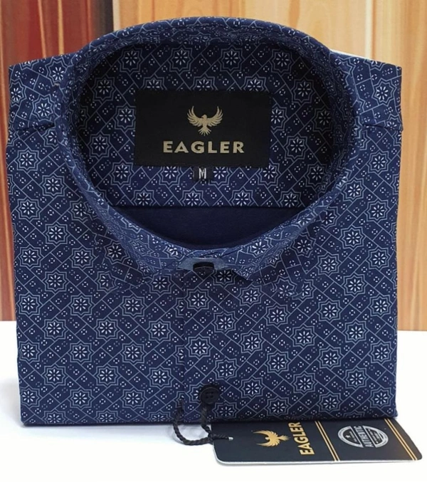 Premium Printed Shirt  - XL, Blue