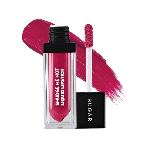 SUGAR Cosmetics - Smudge Me Not - Liquid Lipstick ,Ultra Matte, Transferproof and Waterproof, Lasts Up to 12 hours ,4.5ml - 02 Brink Of Pink (Plum Rose)