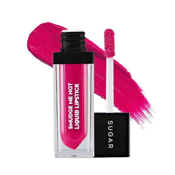 SUGAR Cosmetics - Smudge Me Not - Liquid Lipstick ,Ultra Matte, Transferproof and Waterproof, Lasts Up to 12 hours ,4.5ml - 07 Rethink Pink (Fuchsia)