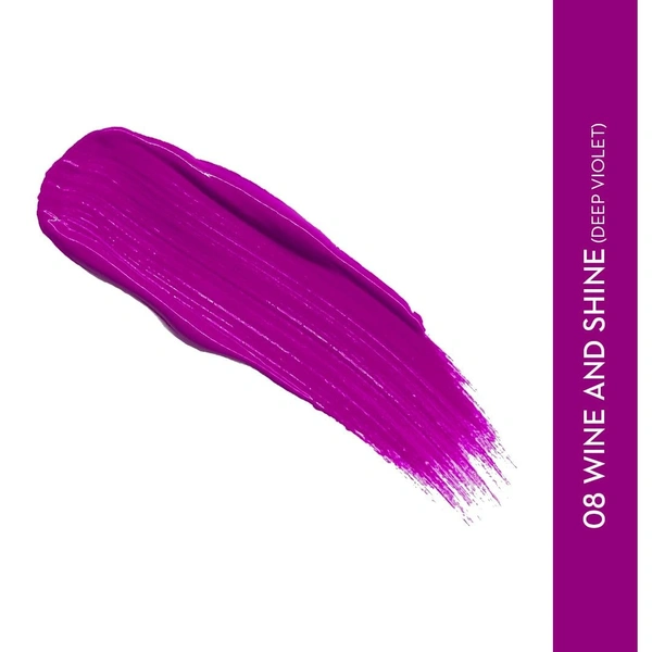 SUGAR Cosmetics - Smudge Me Not - Liquid Lipstick ,Ultra Matte, Transferproof and Waterproof, Lasts Up to 12 hours ,4.5ml - 08 Wine And Shine (Sangria)