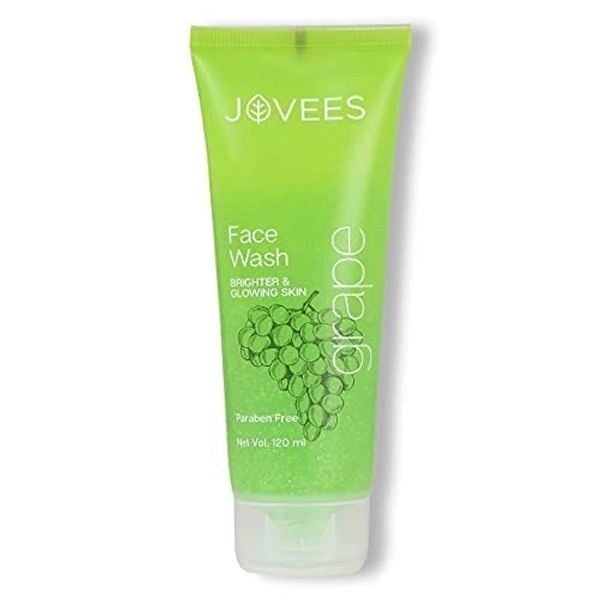 Jovees Herbal Grape Face Wash With Grape Seed & Orange Peel Extracts | For Brighter & Glowing Skin | Reduces Uneven Skin Tone & Fine Lines | For All Skin Types - 120ml