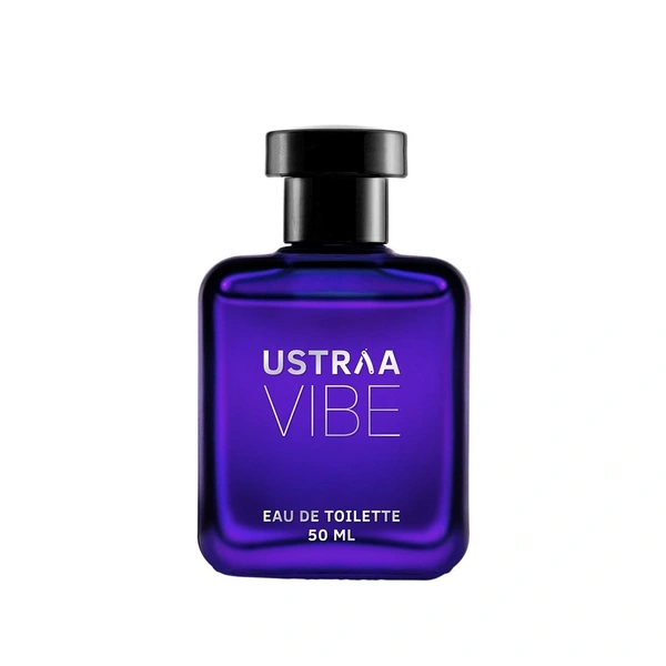 Ustraa Vibe EDT Perfume For Men - 50ml | Long-Lasting Masculine Fragrance | Intense Woody, Citrusy Notes with Sweet Fragrance