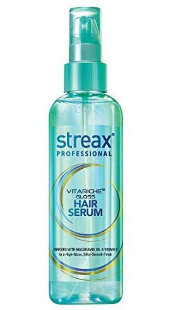 STREAX Pro Hair Serum Vita Gloss With Macademia Oil & Vitamin E, Helps In Everyday Styling, Adds Shine To Hair Gorgeous & Shiny Hair, 100 Ml