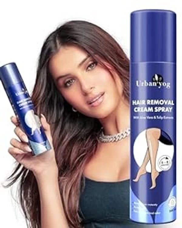 urbanyog Urban yog Hair Removal Cream Spray for Women | Painless Body Hair Removal Spray for legs, hands, underarm & back (200 ML)
