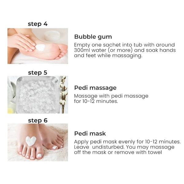 O3+ Pedilogix Bubble Gum Manicure Pedicure Kit for Reduces stress and soothes tired muscles (Combo Of 6)