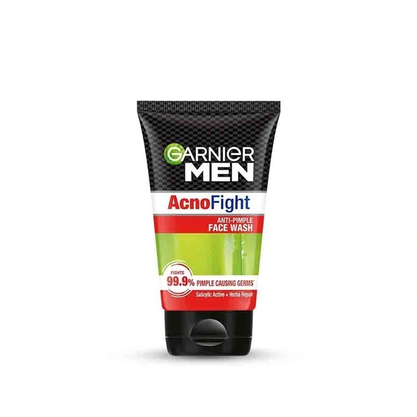 Garnier Men Acno Fight Anti Pimple Face Wash, Anti Pimple Face Wash , Suitable for all Skin Types, 100g 