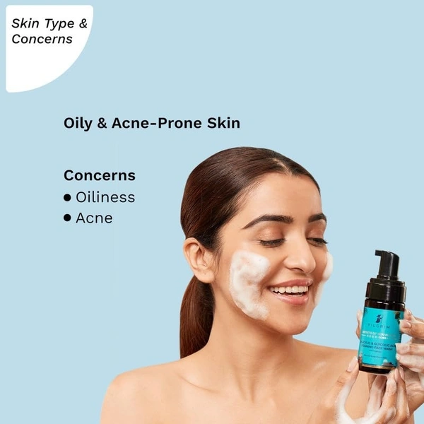 Pilgrim Korean 1.5% Salicylic(Bha) & 2% Glycolic Acid(Aha) Foaming Face Wash For Oily & Acne-Prone Skin | Glycolic & Salicylic Acid Face Wash | Men & Women | Korean Skin Care Products | 120 Ml 