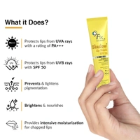 Fixderma Shadow SPF 50 Lip Shield | Lip Balm SPF 50 with Theobroma Cacao Seed Butter, Virgin Coconut Oil & Glutathione | Prevents Pigmentation & Sun Damage | PA+++, Sun Protector UVA & UVB - 15gm