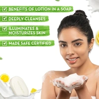 Mamaearth Vitamin C Moisturizing Lotion Soap(Value Pack of 4) - 125 g X 4 Units | Deeply Cleanses | Moisturizing Bathing Bar | Brightens Skin | Nourishes Dry Skin | Non-Drying | 76% TFM Grade - DEC'2026, INDIA