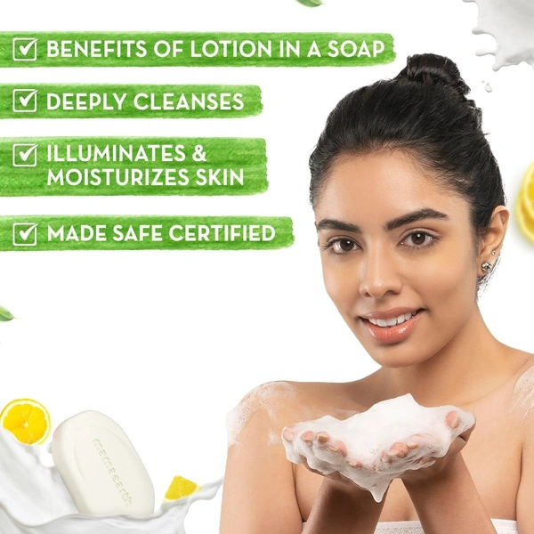 Mamaearth Vitamin C Moisturizing Lotion Soap(Value Pack of 4) - 125 g X 4 Units | Deeply Cleanses | Moisturizing Bathing Bar | Brightens Skin | Nourishes Dry Skin | Non-Drying | 76% TFM Grade - DEC'2026, INDIA
