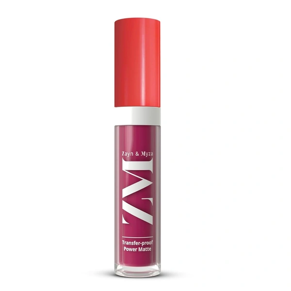 ZM Zayn & Myza Transfer-Proof Power Matte Finish, Liquid Lip Colour, 6 ml - 08 Full Fuchsia