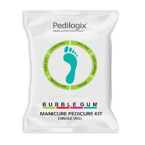 O3+ Pedilogix Bubble Gum Manicure Pedicure Kit for Reduces stress and soothes tired muscles (Combo Of 6)