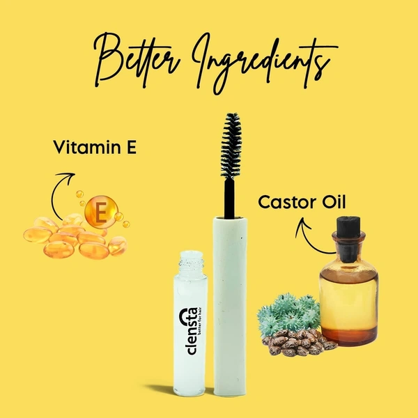 Clensta Eggstreme Eyelash Growth Serum For Lashes Hair Growth With Egg Protein, Vitamin E, For All Skin & Hair Types Women 8 ml