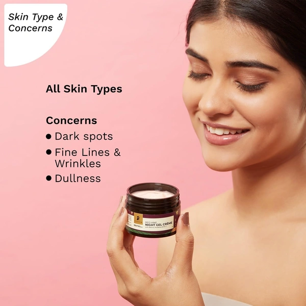 PILGRIM French Red Vine Anti Aging Night Cream for women with Retinol, Mulberry & Vitamin C For Glowing Skin & Skin Repair| Retinol Night cream for oily, dry & sensitive skin|Anti aging cream|50g 
