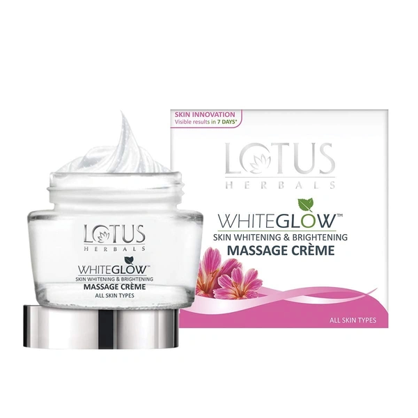 Lotus Herbals Whiteglow Skin Whitening And Brightening Massage Creme, 60gLotus Herbals Whiteglow Skin Whitening And Brightening Massage Creme, 60g
