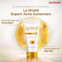La Shield SPF 40 PA+++ Mineral Sunscreen Gel | Superior Matte Finish | Oil-free | Lightweight | No white cast | For Acne Prone, Oily or sensitive skin |Dermatologist Prescribed | 50g  - Jan'2026