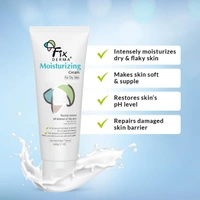 Fixderma Moisturizing cream, Daily Moisturizer for Dry & chapped skin, Provides Hydration and Moisturization, Non-Comedogenic & Non-Greasy formulation, 150g