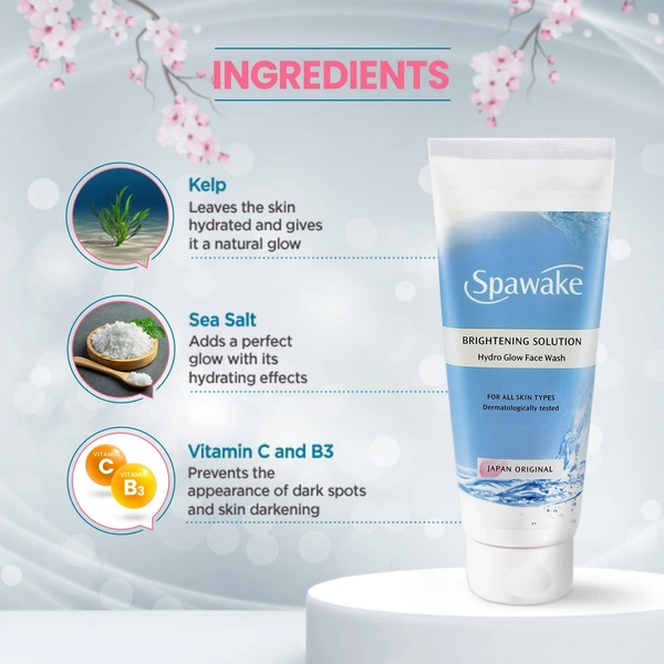 Spawake Vitamin C Face Wash, Brightening Solution Hydro Glow, Vitamin C & B3 - 100g, Aug'2026