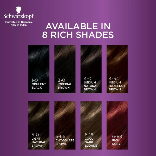 Schwarzkopf Colour Specialist Permanent Hair Colour, First At-Home Hair Colour with Omegaplex Anti-Breakage Technology, powered by Hyaluronic Acid for shinier hair, 165ml - 4.0 Medium Natural Brown