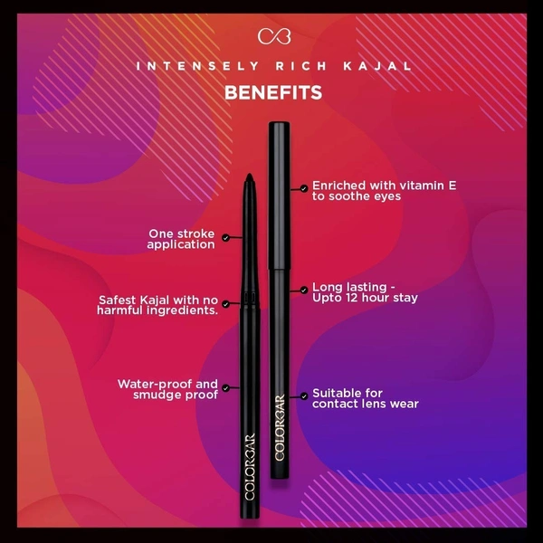 Colorbar Intensely Rich Kajal-Duo Creatively Black, 0.60 g