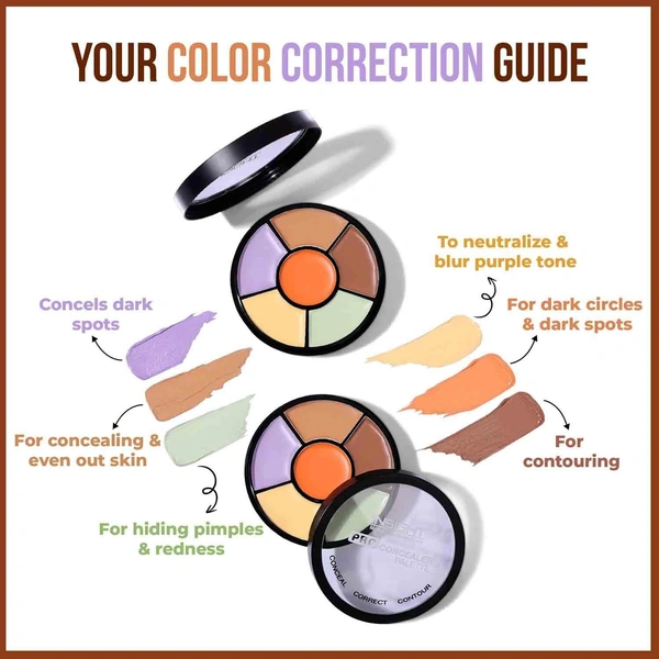 Insight Cosmetics Pro Concealer Palette-Concealer|Conceal |Correct |Contour |WaterProof |Crease Resistance |Long Lasting |Oil Control (CR105-Concealer)