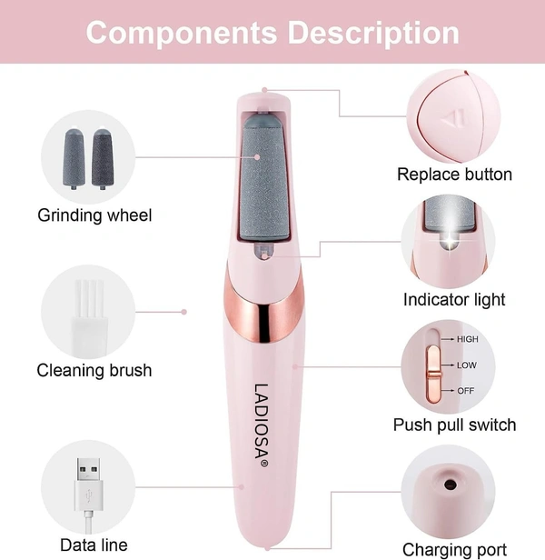 Electric Callus Remover for Feet, Foot Scrubber for Dead Skin, Pedicure Kit for Women for Foot, Pedicure Machine, Dead Skin Remover, Foot Scrubber, Pedicure Tools for Feet, Foot Scrubber for Dead Skin