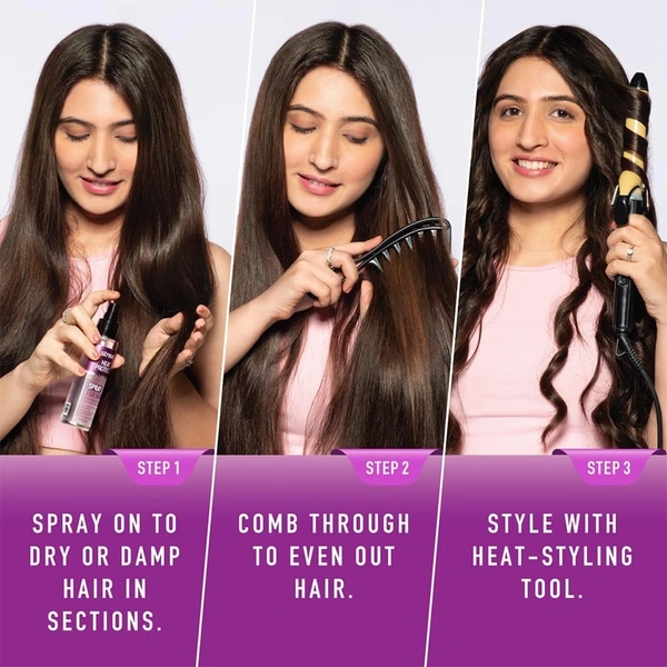 STREAX Heat Protection Spray for Hair -100 Ml, Hair Styling Spray for Women & Men | Heat Protectant Spray for hair Upto 250°C & 2X Less Hair Breakage I Frizz Free & helps in Damage Control I Enriched with Jojoba Seed Oil that adds shine to hair - JULY'2026, INDIA