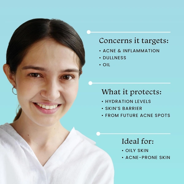 Foxtale Oil-Free Gel Moisturizer for Face | Hyaluronic Acid, Niacinamide, Betaine, Marine Algae| Boosts Hydration, Brightens Skin, Soothes Acne| Lightweight for Oily, Acne-Prone Skin |Men & Women-100g