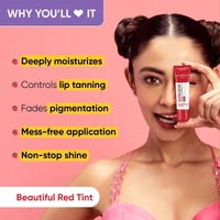 Dot & Key Strawberry Lip Balm (12gm) for Moisturization | Soft and Naturally Pink Lips |Tinted Lip Balm with SPF 30 & Vitamin C + E | Lipbalm for Dry & Dark Lips | Lip Balm for Women