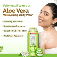 Mamaearth Aloe Vera Moisturizing Body Wash with Aloe Vera & Calming Jasmine Scent For Soft & Soothed Skin - 275 ml |Intensely Moisturizes |Long Lasting Fragrance|Deeply Cleanses|Gentle |All Skin Types