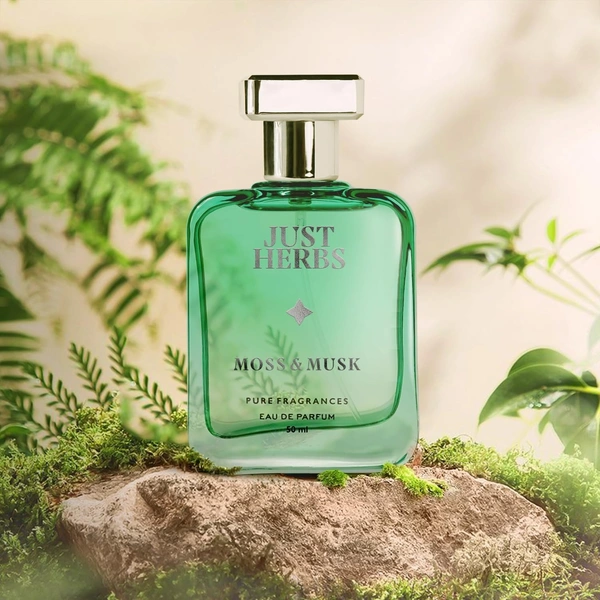Just Herbs Relaxing Moss & Musk EDP Perfume for Men Long Lasting Fragrance - 50 ml